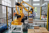 CNC Paletleme endüstriyel eklem kırma, ambalaj üretim hattında ambalaj kartonlarını istiflemek için çevre dostu robot kolu