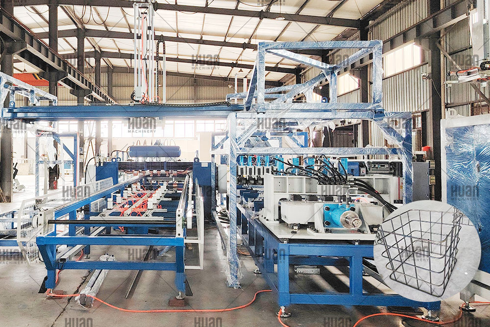 Bitüm torbası kafes yapım makinesi, çelik palet çerçeveleri için otomatik kaynak ekipmanı, özelleştirilebilir boyut