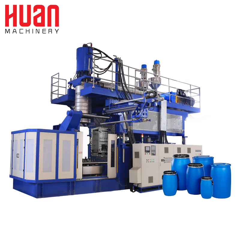 200L 220L 220 Litre Çift L Halkalı HDPE Varil Ekstrüzyon Şişirme Makinesi Yapımı