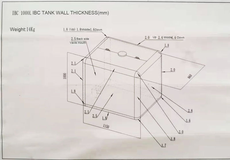 ibc tank duvar kalınlığı