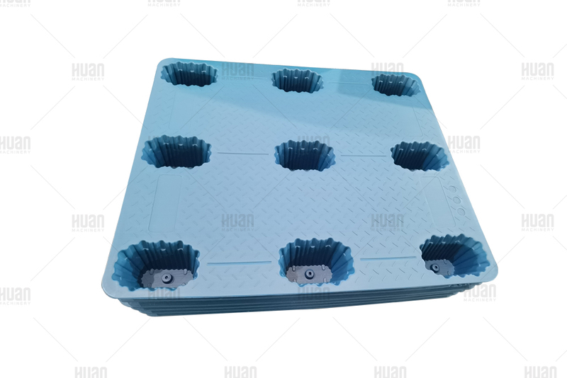 Ağır Hizmet HDPE Dokuz Ayaklı Plastik Palet Standart Boyut 1500x1500 Palet