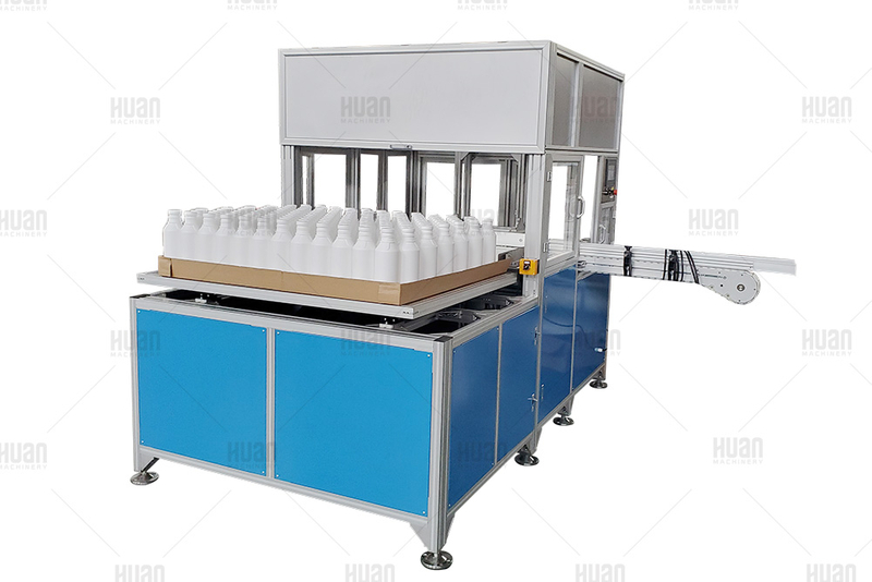 Otomatik plastik HDPE şişe varil karton kutu kağıt palet paketleme makinesi